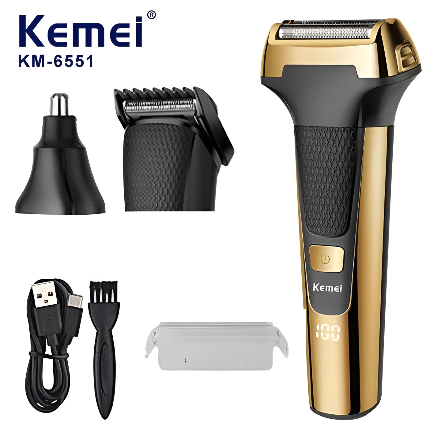 ماشین اصلاح موی صورت 3 کاره کیمی مدل KM-6551